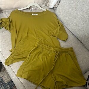 Zenana Outfitters Olive Green Loungewear Set